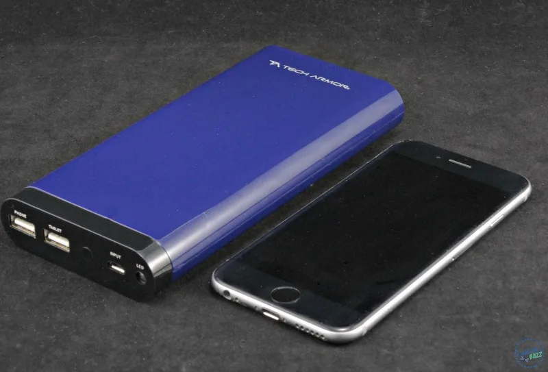 Tech Armor ActivePower 208000mAh External USB Power Bank size comparison