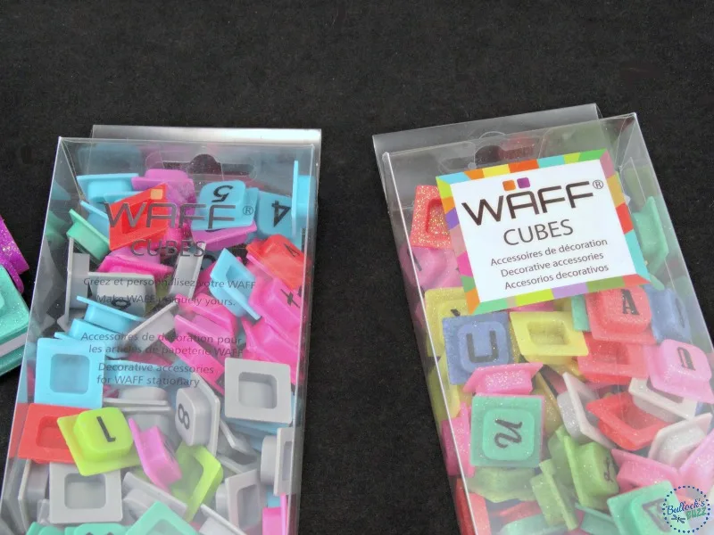 WAFF notebook and cubes both sets of cubes