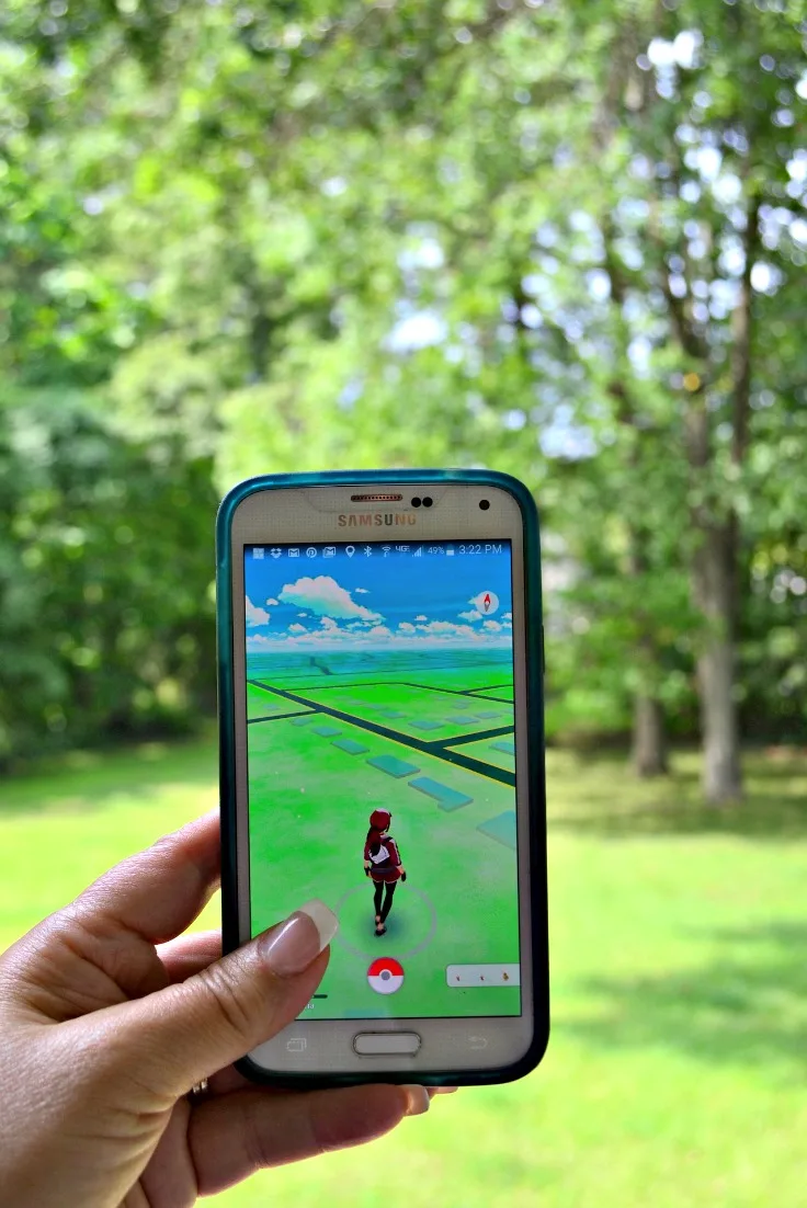 phone showing Pokémon-Go