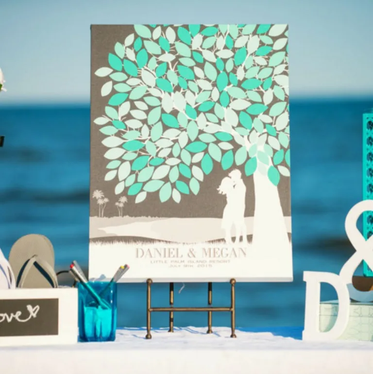 76th & newbury wedding guest tree book