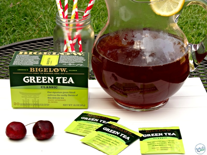 Cherry and Ginger Infused Green Tea bigelow tea with bags