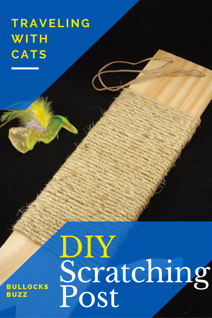 DIY scratching post traveling with cats main 3