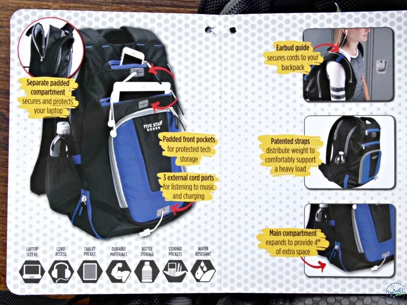 five star back to school ultimate tech backpack summary