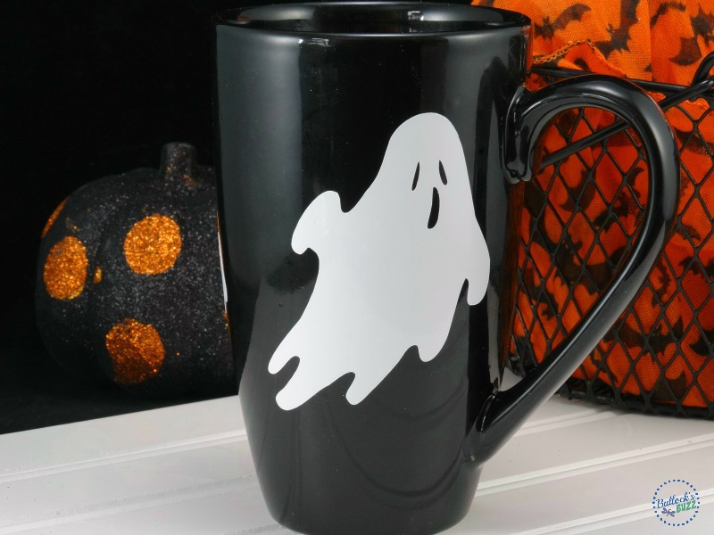 back side of diy halloween coffee mug