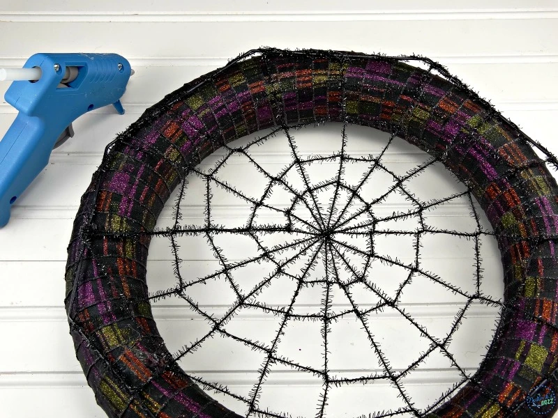 diy-halloween-wreath-hot-glue-spider-web-on-back-side-of-wreath