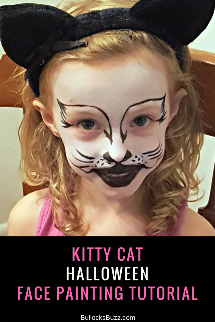 Paint a smile this Halloween with this adorable Kitty Cat face painting tutorial and Snazaroo face paints! Easy-to-make and easy-to-use! #Snazoween