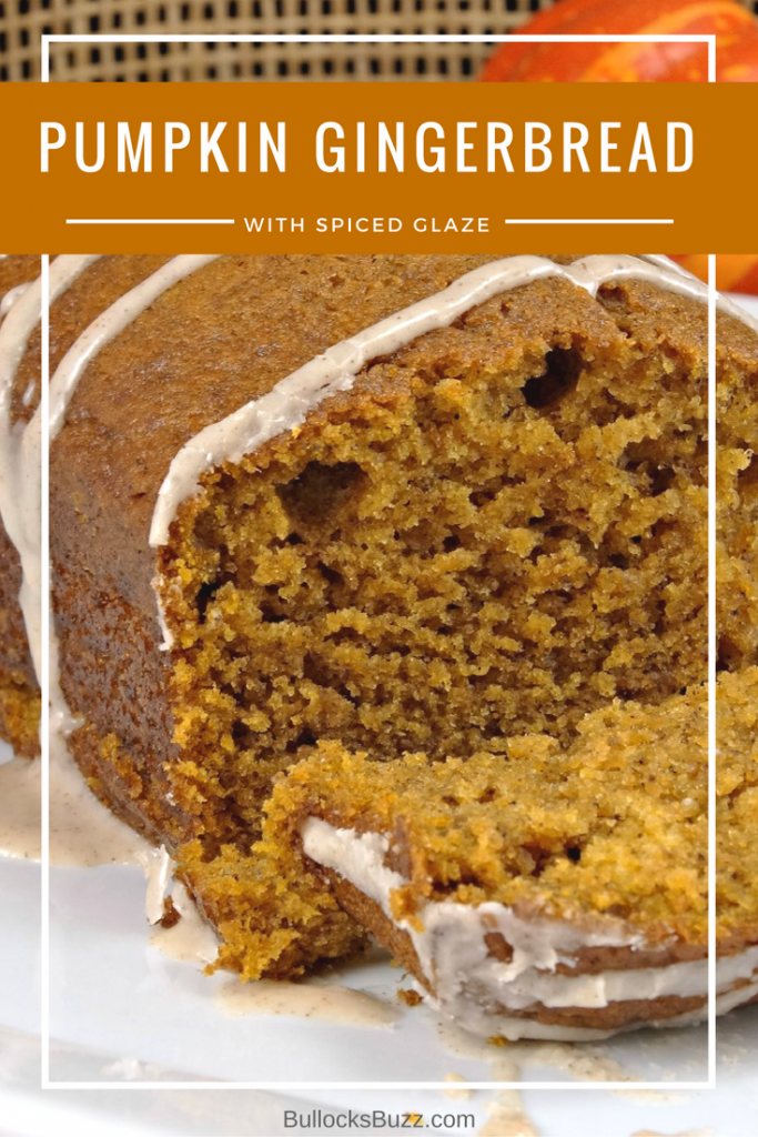 Pumpkin Gingerbread with Spiced Glaze Fall Baking
