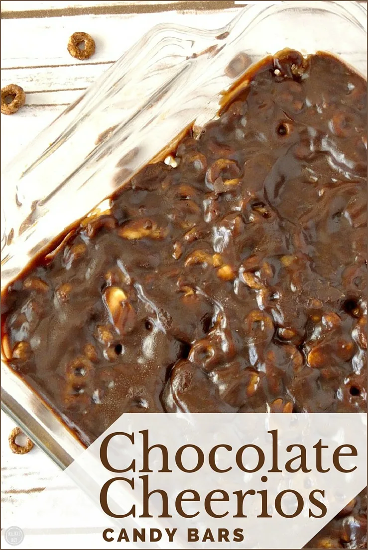 Rich chocolate, creamy caramel and nutty peanut butter all come together to make these quick and easy Gluten Free Chocolate Cheerios Candy Bars! 