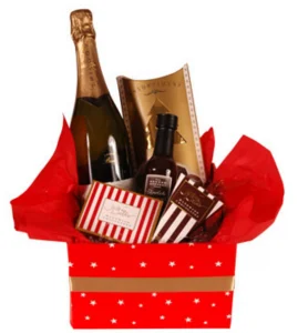 plum gifts champagne and chocolates