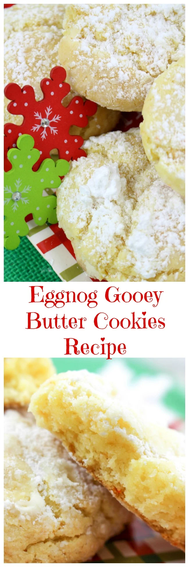 Perfect for the holiday season, these Eggnog Gooey Butter Cookies will have your kitchen smelling amazing, and your guests asking for more! Best of all, they are easy to make!