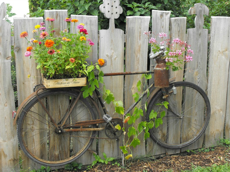 garden additions-bike-planter