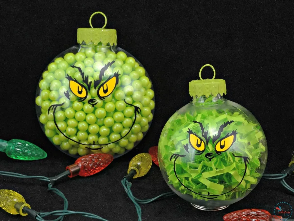 More crafts like this rudolph christmas candy jar Two DIY Grinch Christmas Ornaments