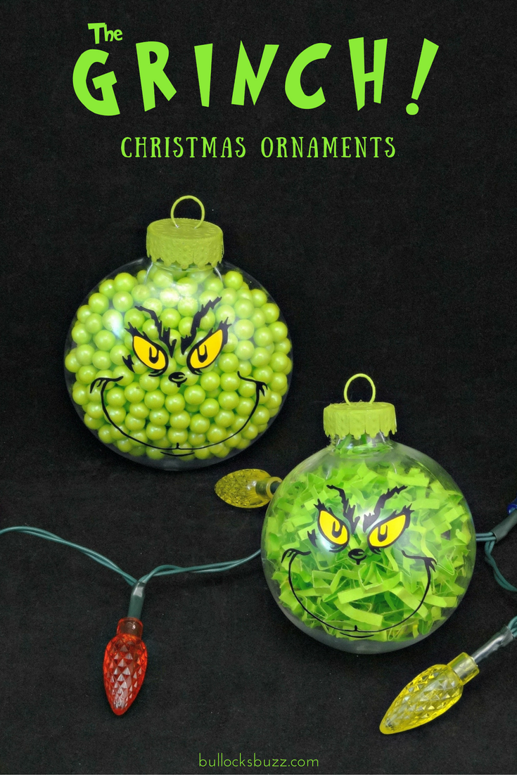 DIY Christmas Ornaments Remind friends and family of the true meaning of Christmas with these two adorable DIY Grinch Christmas ornaments! Learn to make them with my easy tutorial!