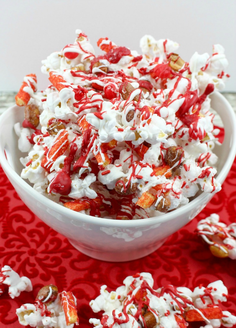Add a little spice to the sweetest day of the year with this deliciously sweet-n-spicy Flamin' Hot Popcorn - Valentine's Day Popcorn recipe.