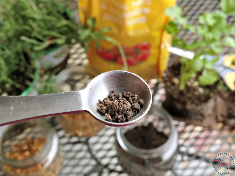 DIY Indoor Hanging Herb Garden add ecoscraps plant food