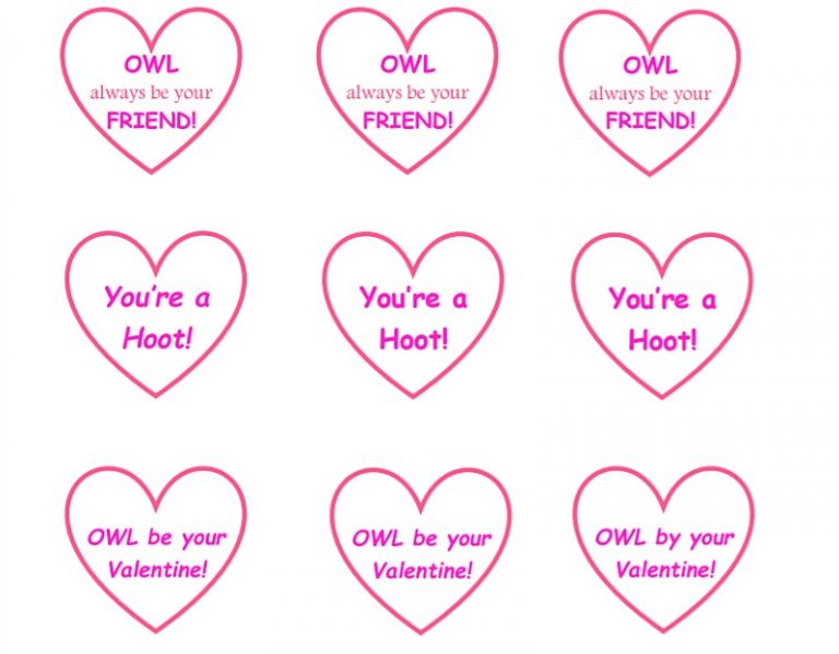 DIY Owl Valentines Candy Cards Free Printable Perfect For School Valentine s Day Parties