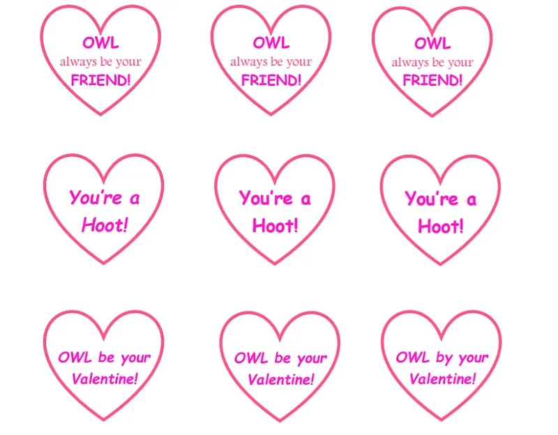 M&M Valentines Printable