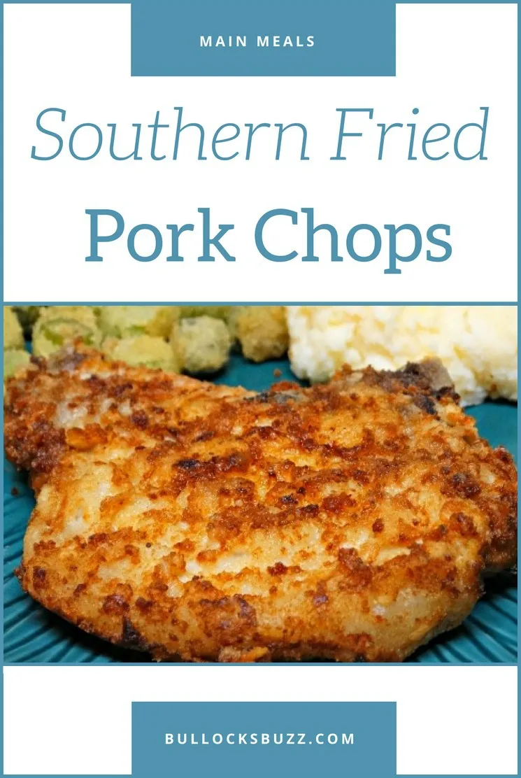 A true Southern classic, these delicious fried pork chops have a crispy, golden brown seasoned crust on the outside, and a tender and juicy inside.
