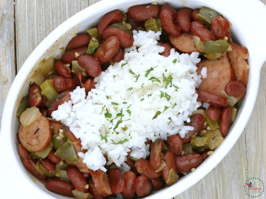 red beans and rice finished