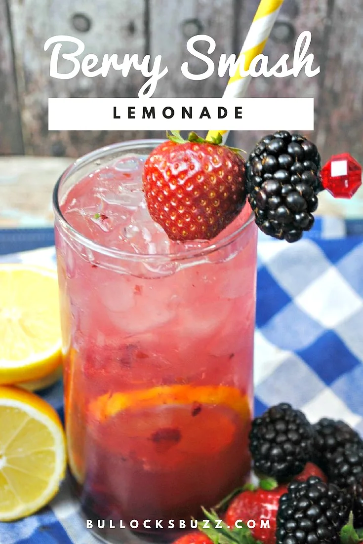 A simple, yet refreshing adult-only lemonade made with lemonade, a splash of fresh squeezed lemon and lime, pureed fresh berries, rum, and vodka. This Berry Smash lemonade is sure to be a smash hit! #cocktails #cocktails #cocktailrecipes #drinks #rum #happyhour #rumcocktails #vodkacocktails #vodka