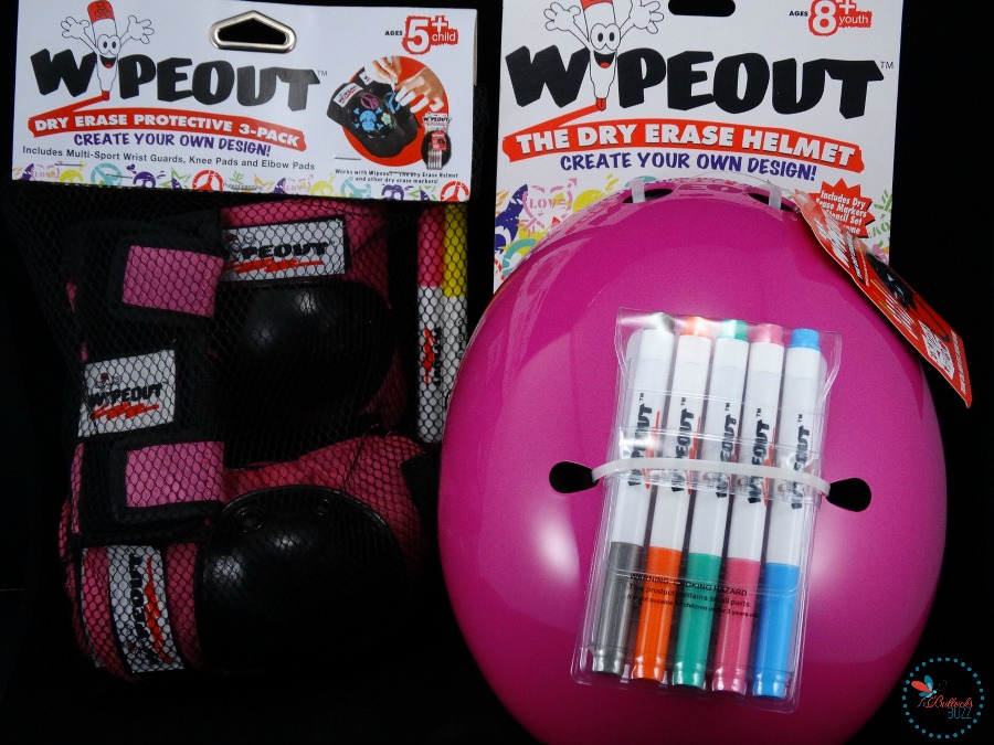 Wipeout Dry Erase Protective Gear helmet and pads