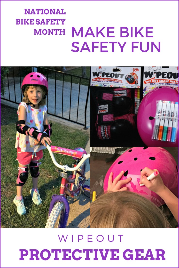 Bike safety really can be fun with Wipeout Gear Dry Erase Protective helmet and pads! Kids can customize their helmets and pads anyway they like!