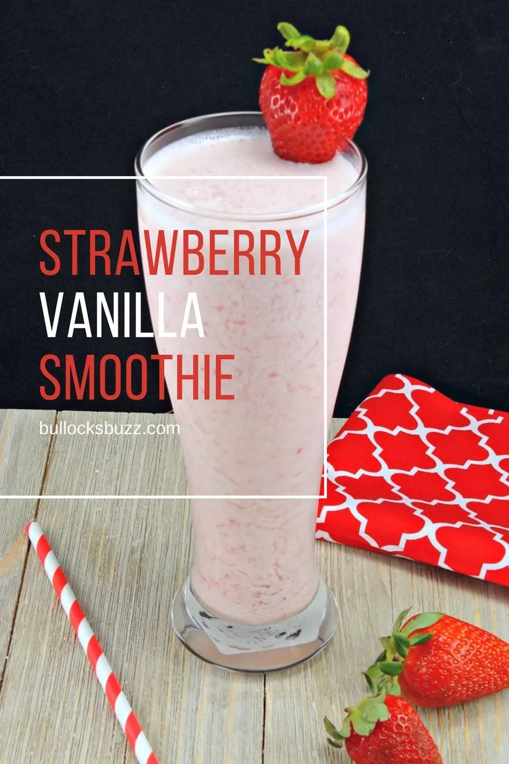 Made with fresh strawberries, yogurt and milk, this Strawberry Vanilla Smoothie is deliciously smooth, creamy and refreshing.