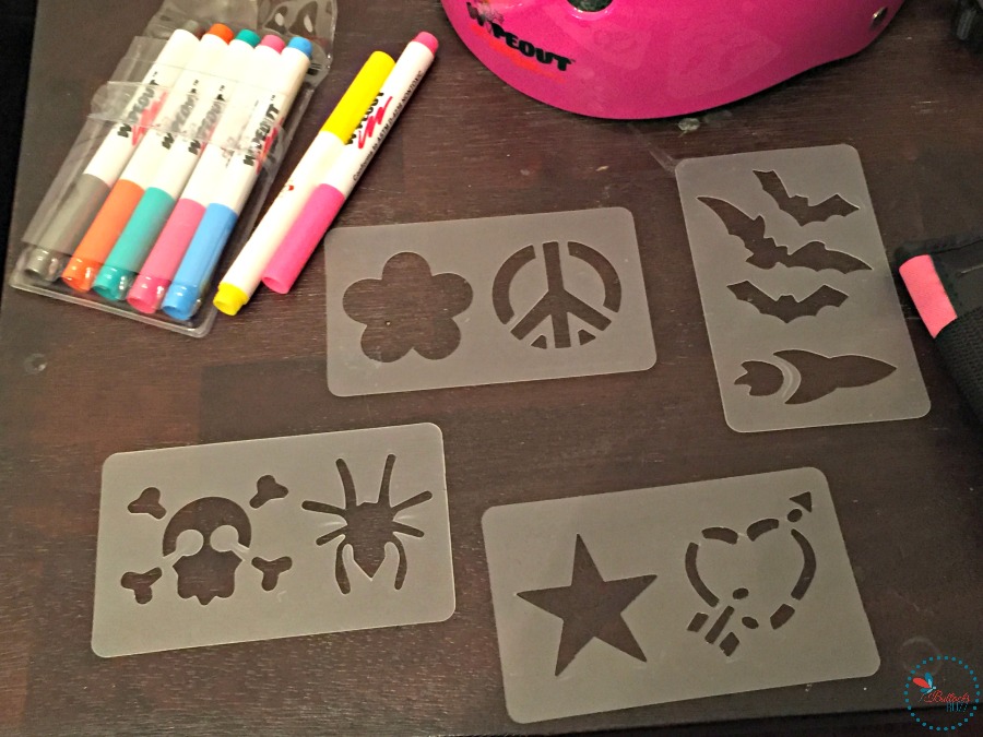 Wipeout Dry Erase Protective Gear markers and stencils