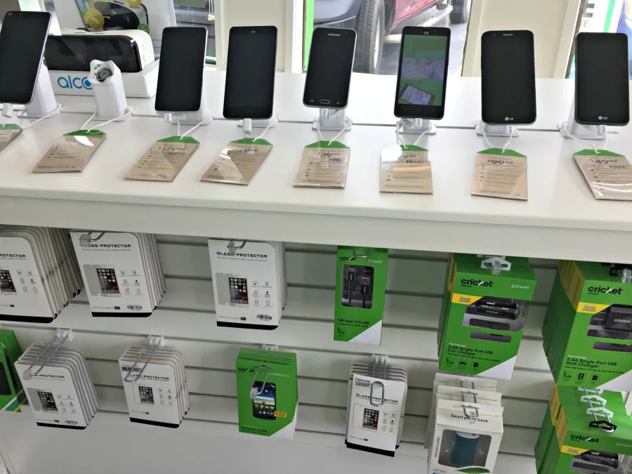 Cricket Wireless in-store more phones to select from
