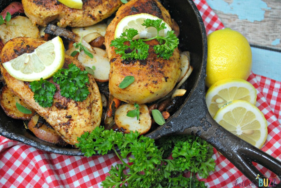 Lemon Tarragon Skillet Chicken cooked