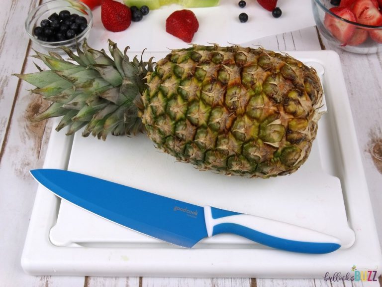 Pineapple Boat Fruit Salad with Sherbet Tropical Dessert