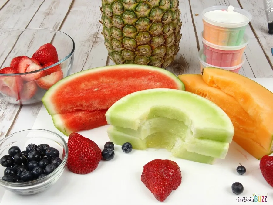 Pineapple Boat Fruit Salad ingredients