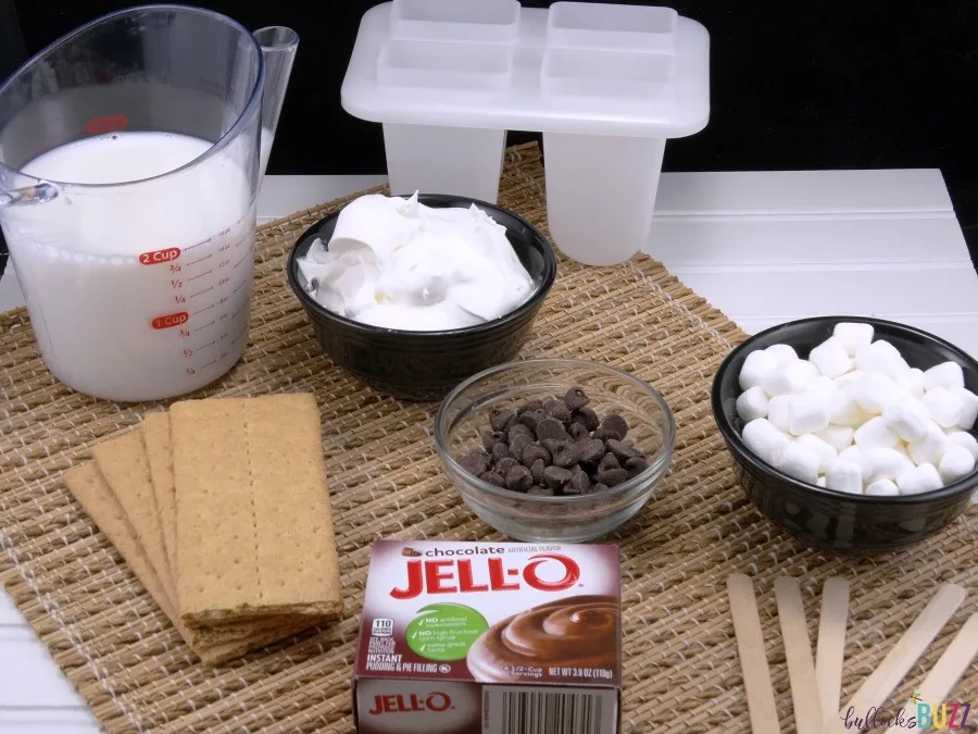 S'mores Pudding Pops ingredients