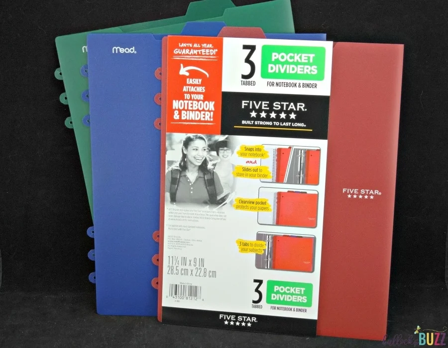 school supplies durable pocket dividers