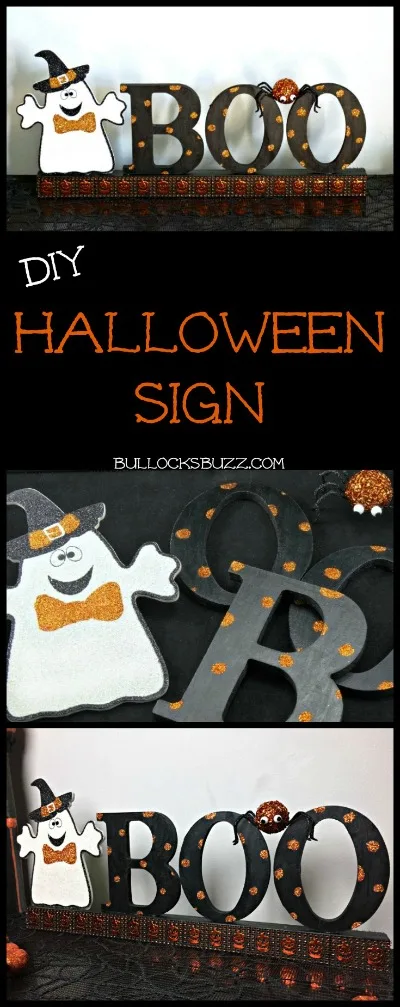 DIY Halloween Sign BOO