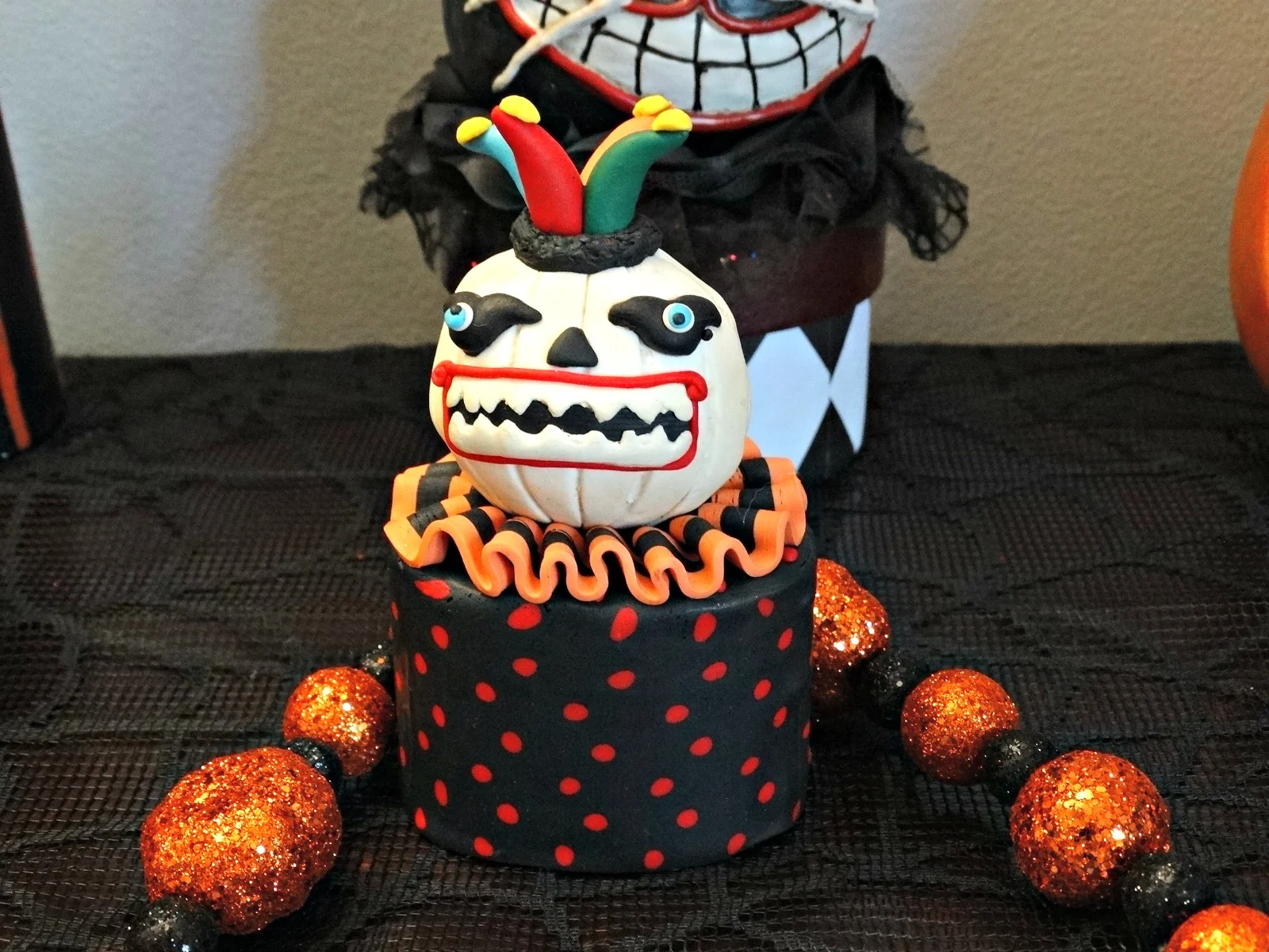 haunted harlequin pumpkin jester