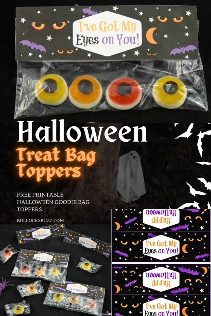 A collage of images showing the DIY Printable Treat Bag Toppers