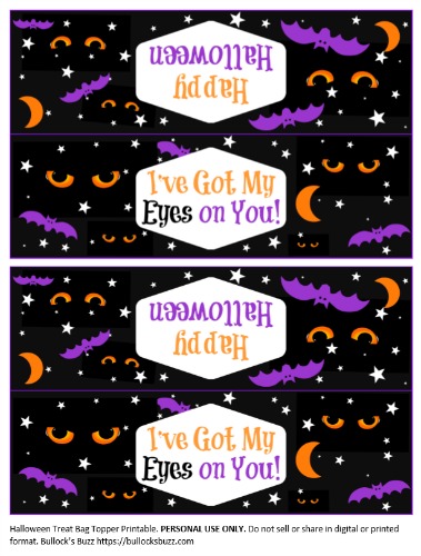 Halloween Treat Bag Toppers Free Printable I ve Got My Eyes On You 