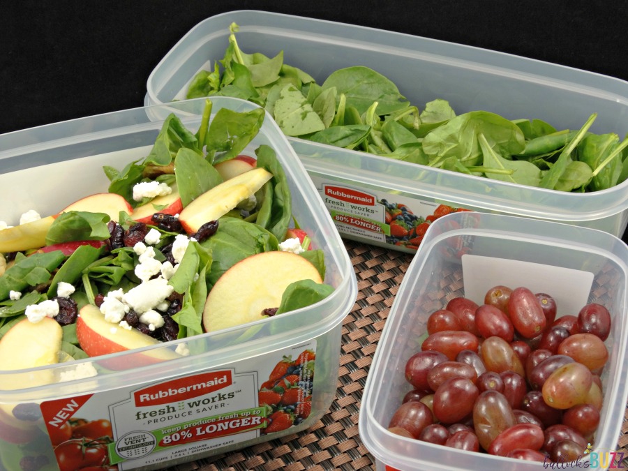 salad in rubbermaid container