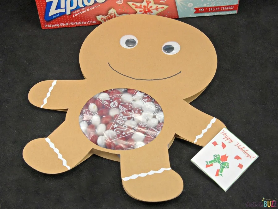 Ziploc Holiday Bags Gingerbread Man Candy Card finished