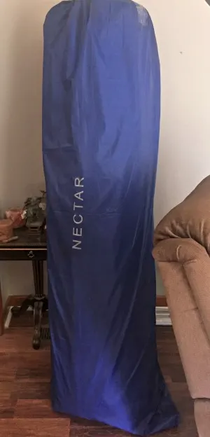 nectar mattress arrives in a blue bag