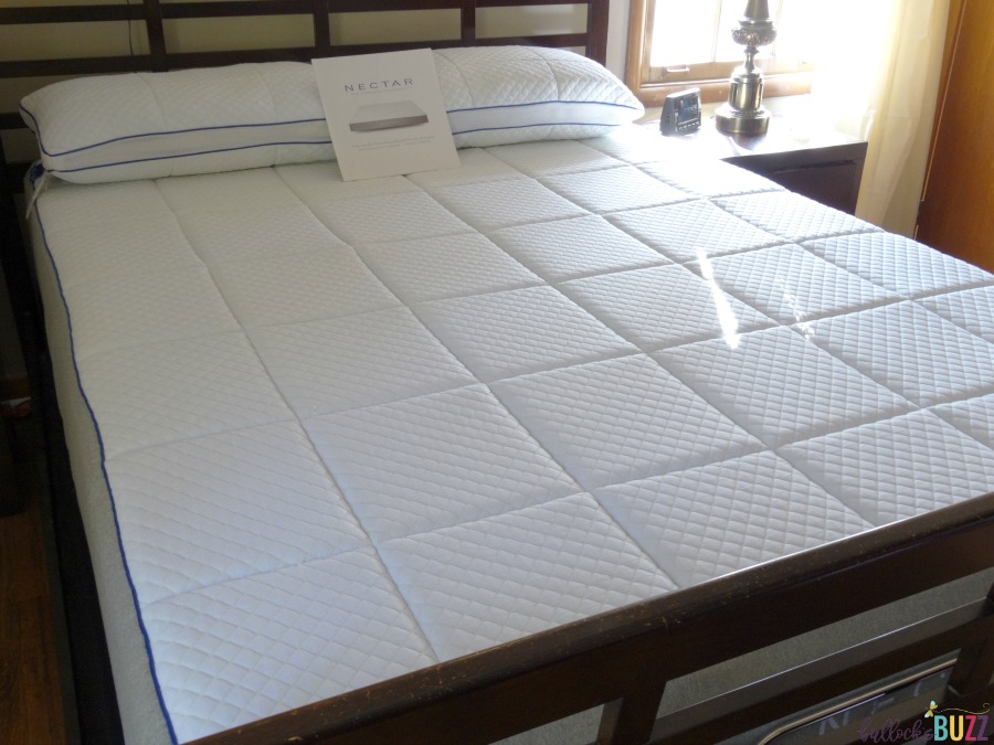 nectar mattress and pillows on bed