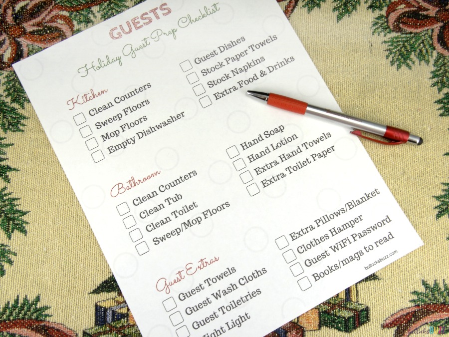 preparing your home for holiday houseguests printable checklist free