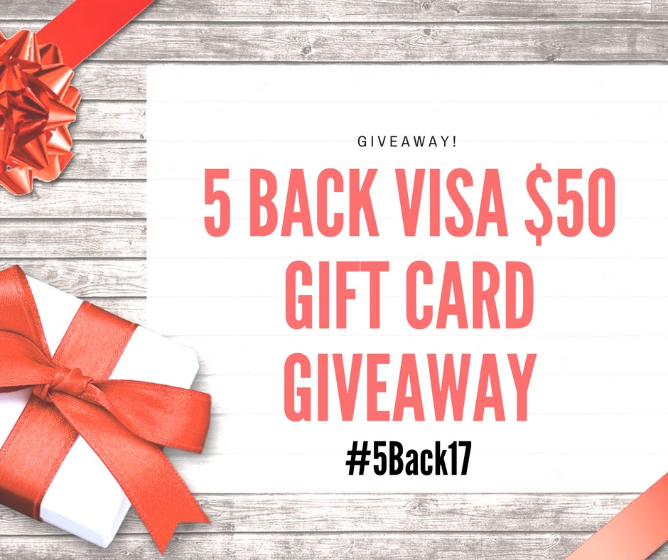 5 Back Visa Gift Card - The Gift that Gives Back #5BACK17