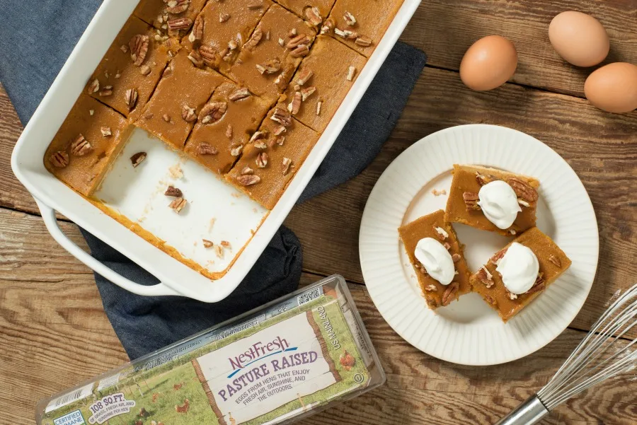 NestFresh Eggs Pumpkin Pecan Pie Bars