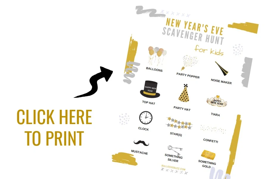 New Years Scavenger Hunt Game Printable New Year's Eve 