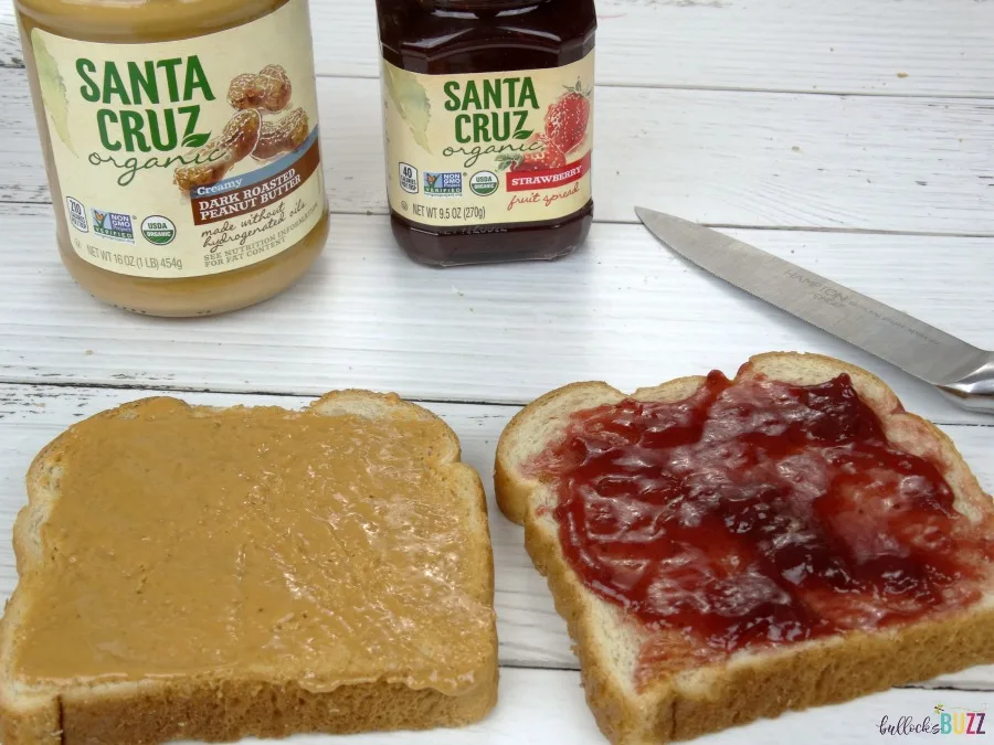 Valentine's Day Lunch for Kids PB&J with Santa Cruz Organics