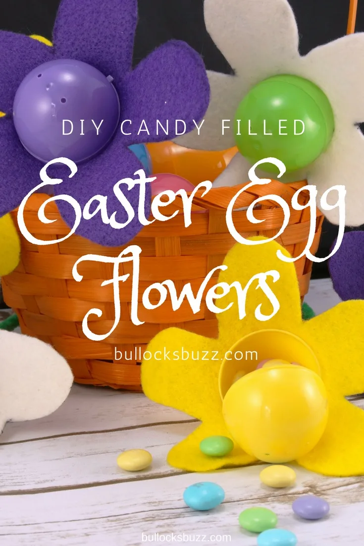 These DIY Candy-Filled Easter Egg Flowers make a sweet addition to your Easter Basket!