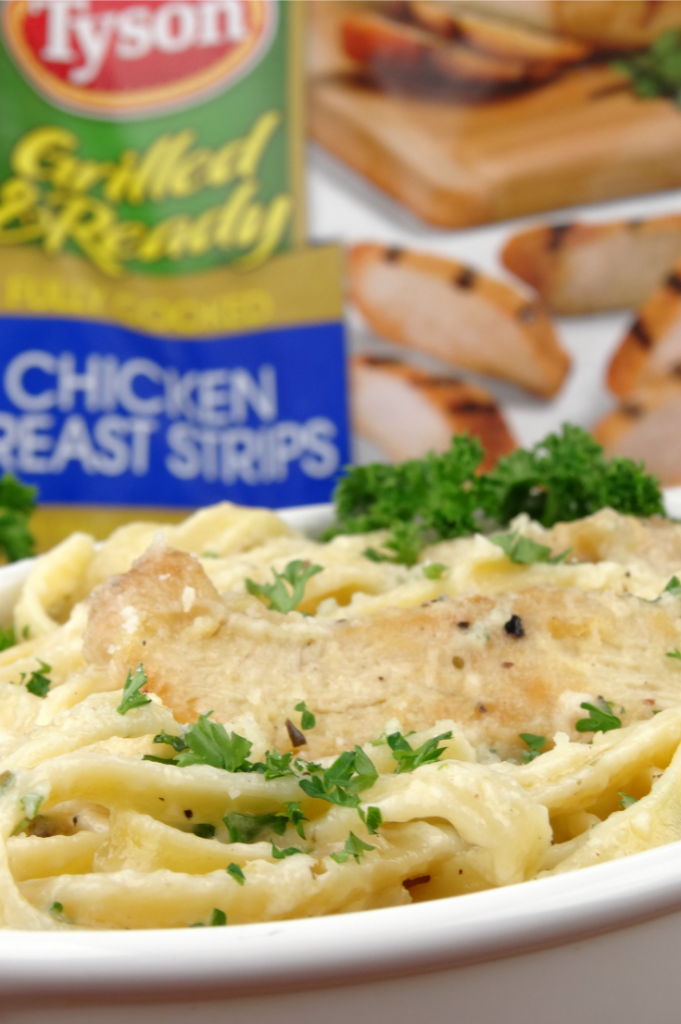 Chicken Fettuccine Alfredo with Homemade Alfredo Sauce