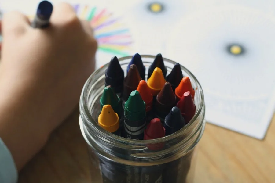 coloring at daycare